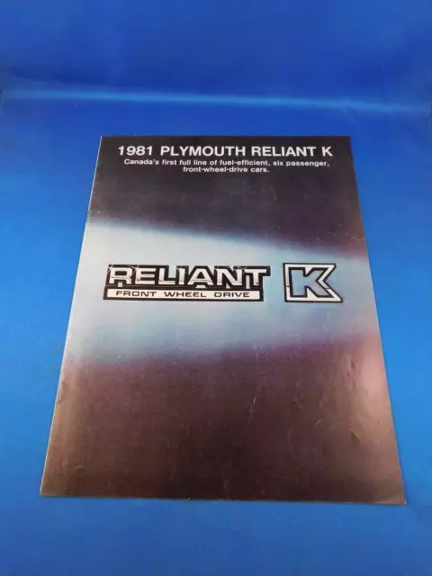 1991 Plymouth Reliant K Car Dealership Sales Brochure Advertising Six Passenger