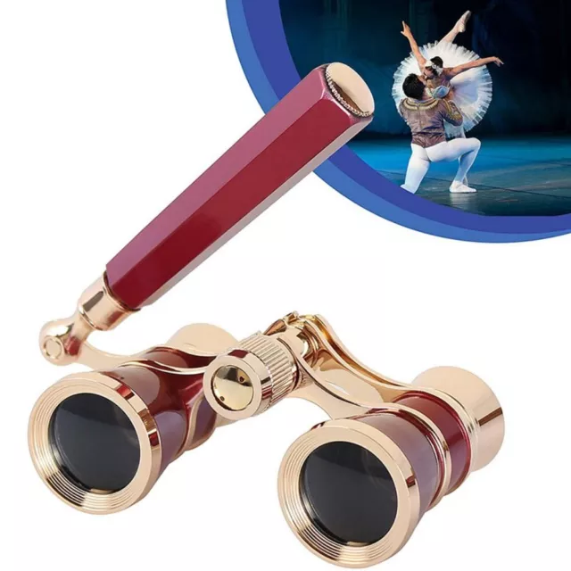 3X25 Opera Glasses with Retractable Handle Theater Binoculars UNISEX Gift New