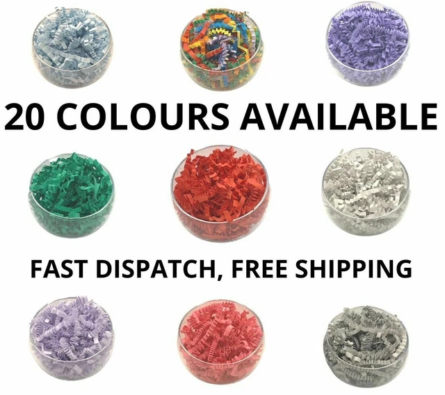 CRINKLE SHREDDED PAPER COLOURED Zig Zag Kraft Gift Hamper Filler Shred