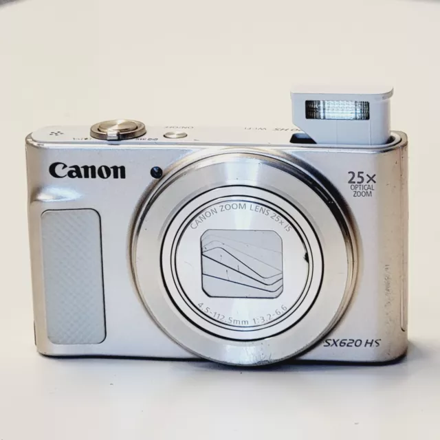 Canon PowerShot SX620 HS 20.2MP Compact Digital Camera - Silver/Gold w/ Battery