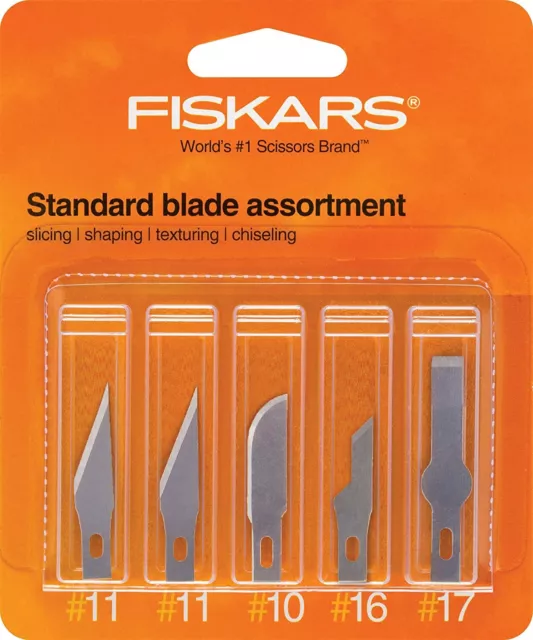 Cuchillas surtido estándar Fiskars 164190-1001 (2 No11,1 No10, 1 No 16, 1 No 17)