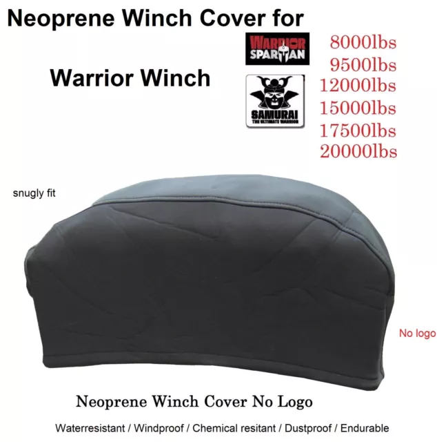 Neoprene Winch Cover for Warrior 6000 8000 9500 12000 17500lb Snugly Fitt XL 04