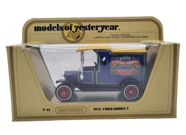 MATCHBOX Models Of Yesteryear Y-12 1912 FORD MODEL T Bird's Custard Powder 1:35