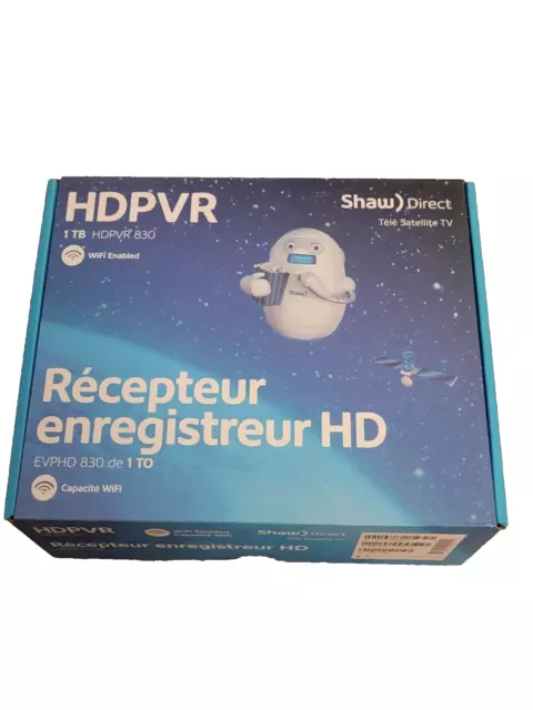 Shaw Direct Arris DSR830 Dual Tuner Advanced HDPVR830 HD RECEIVER Wifi NEW