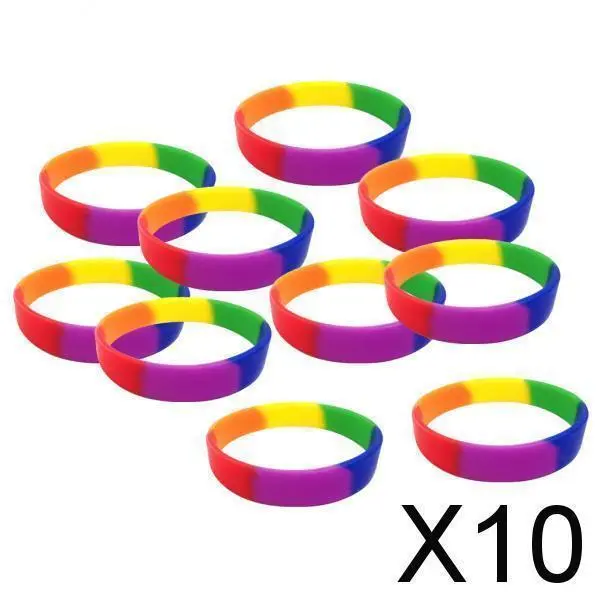 10X 10 Pièces/paquet De Bracelets En Silicone Vierges Bracelet En Caoutchouc