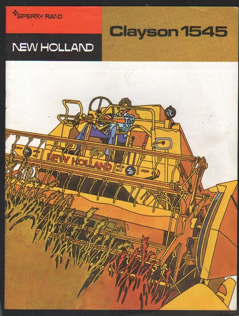 New Holland "Clayson 1545" Combine Brochure Leaflet