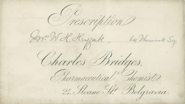 Antique Prescription Envelope Charles Bridges Chemist Sloane St Belgravia