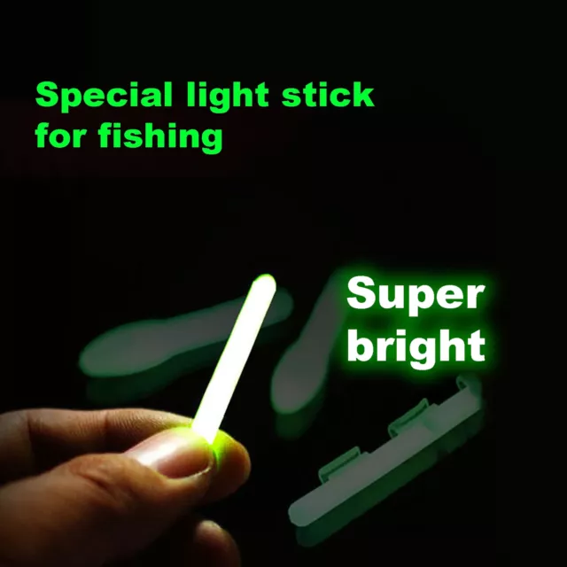 50Pcs Glow Sticks Long Lifespan Mini 2 Sizes Lightweight for Fishing Lover