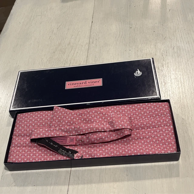 VINEYARD VINES Silk BOW TIE & CUMMERBUND Handmade Pink Golf Theme Clubs & Balls