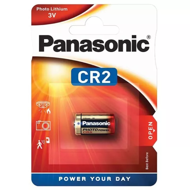 2x CR2 Foto-Batterie Lithium Photo von PANASONIC