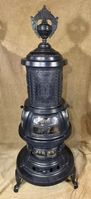 Antique Cast Iron Victorian Parlor Stove 1878 Como Richardson Boynton Pot Belly