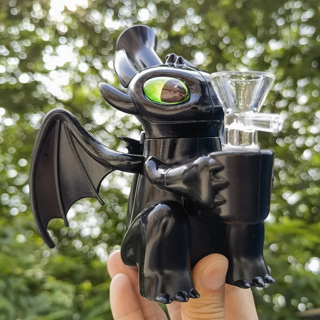 5.5 inch Demon Dragon Silicone Hookah Bong Shisha Smoking Water Pipe Glass Bowl