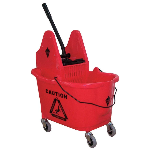 TOUGH GUY 5CJK2 Mop Bucket and Wringer,8-3/4 gal.,Red