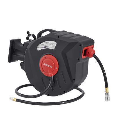 Arebos AREBOS Tubo Aria Compressa con Avvolgitubo Automatico per Compressore Avvolgitor Arebos AREBOS Tubo Aria Compressa con Avvolgitubo Automatico per Compressore Avvolgitor