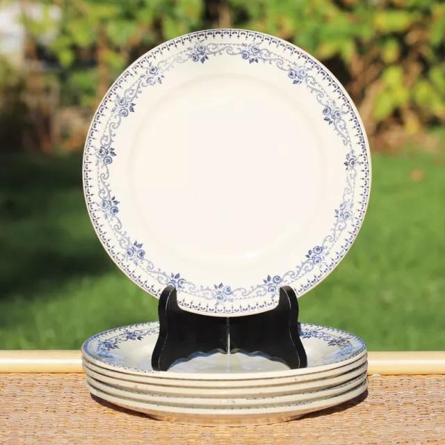 Set of 6 flat plates Hte Boulenger & Cie Choisy le Roi Parmentier