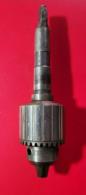 Jacobs Drill Chuck No. 33B 5/64-1/2" THD 1/2-20 With #2 Morse Taper.