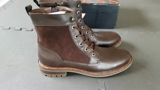GUESS REID2 6 Eyes Dark Brown Suede Leather Boots Men s Size 13M