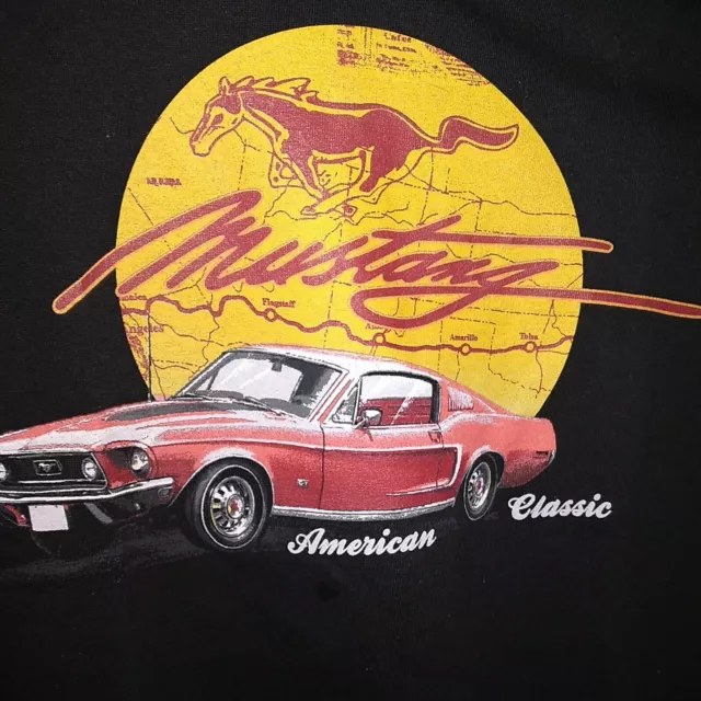 Ford Mustang  Men's Large T-shirt American classic black