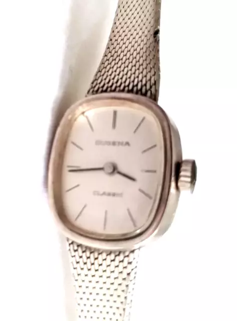 DUGENA Damen Armbanduhr Dugena Uhr Classic 835er Silber Handaufzug Vintage