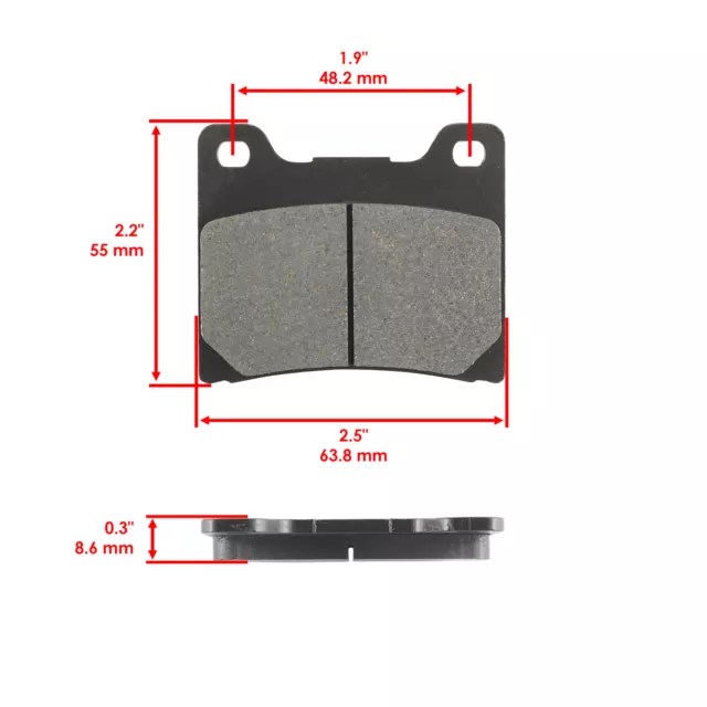 Front Rear Brake Pads for Yamaha V-Star 1100 Classic XVS1100 2000-2009 2