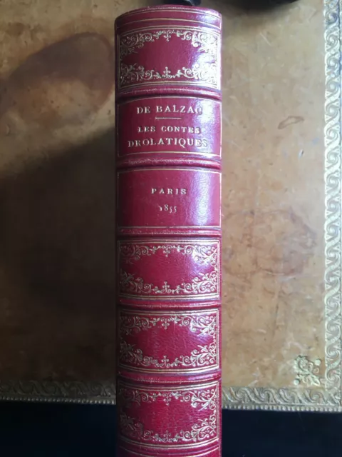 BALZAC et GUSTAVE DORé - CONTES DROLATIQUES - 1er tirage 1855 - Relire Maroquin