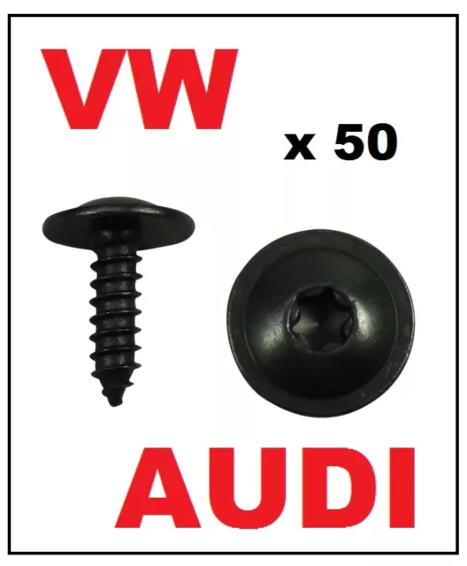 50 x VW AUDI ENGINE COVER UNDERTRAY SPLASHGUARD WHEEL ARCH TORX SCREW