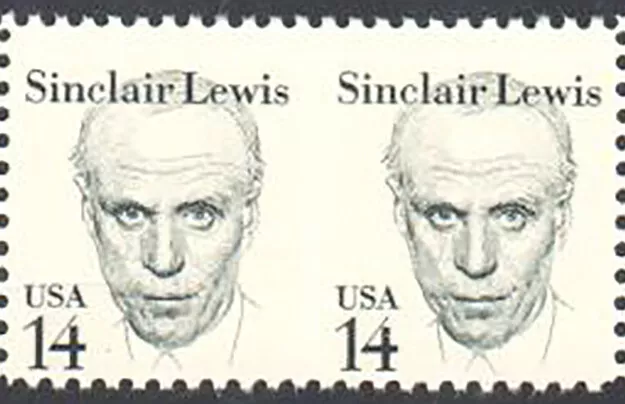 SC#1856c - 14c Sinclair Lewis Great American Error Pair MNH