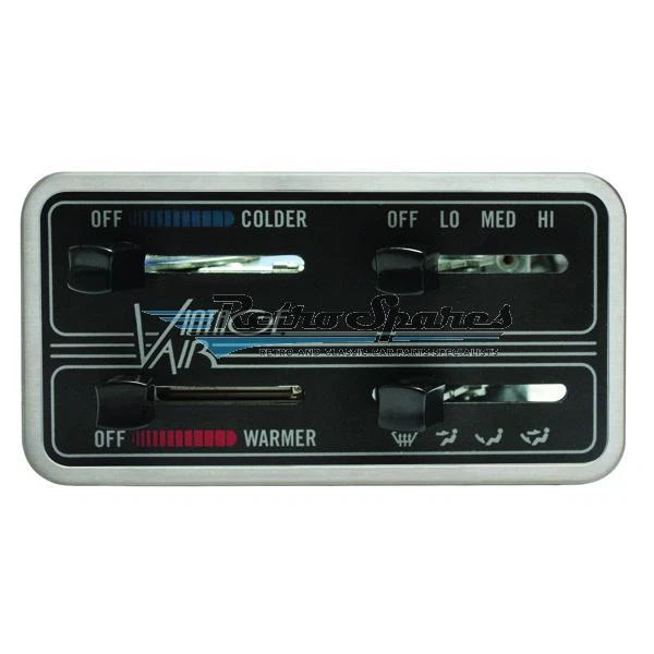 Vintage Air 49110-SVQ Gen II Base Model A/C Control Panel 4-Lever Controls LED B Vintage Air 49110-SVQ Gen II Base Model A/C Control Panel 4-Lever Controls LED B