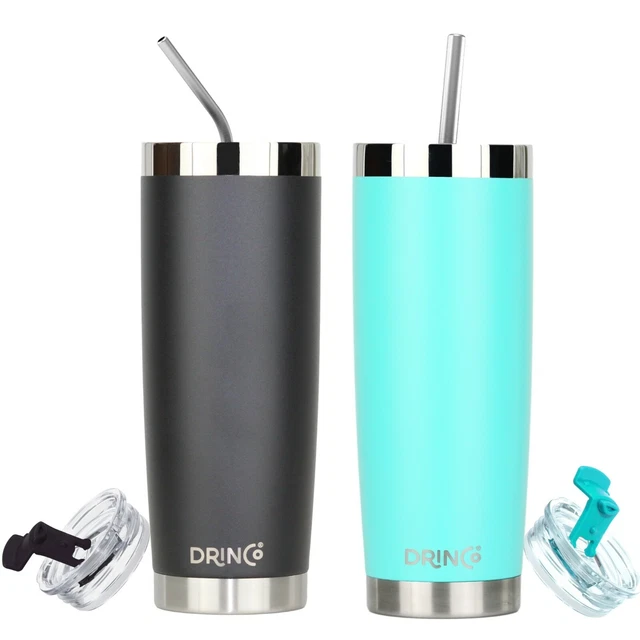 20oz Stainless Steel Tumbler Coffee Cup Vacuum Insulated Travel Mug 2 Pack Combo