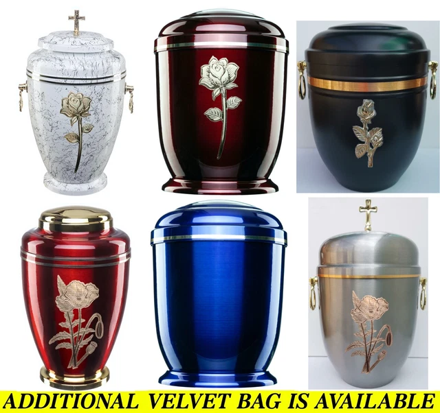 Urns for Ashes Adult Large Cremation Funeral Human Memorial Burial Remain Metal