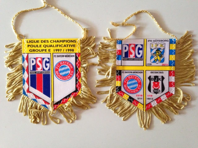 Fanion Aston Villa / Bayern Munich – Coupe D’Europe 1982 – Pennant Vintage Football