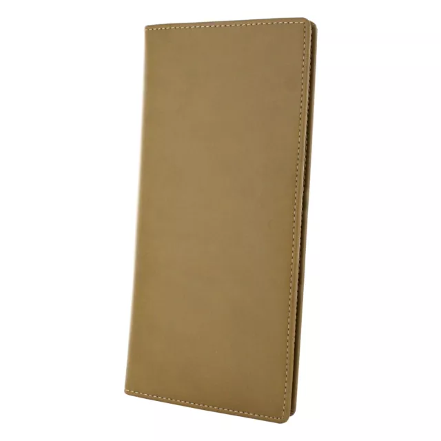 Royce Leather Passport Ticket Holder, Top Grain Nappa Leather, Tan