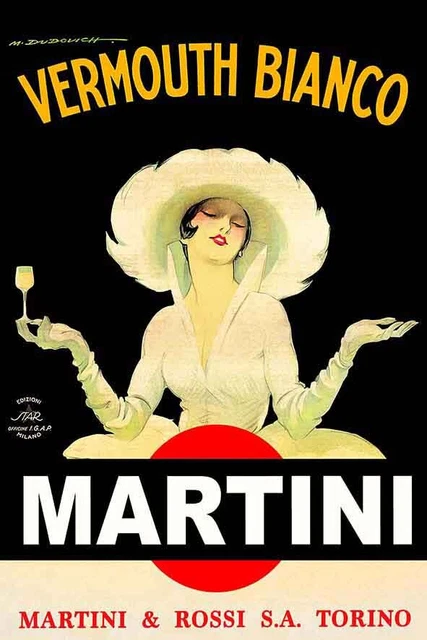 Poster Publicitaire Vintage Italien - Illustration D'époque, Affiche Manifeste Originale