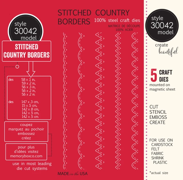 Memory Box Die 30042 STITCHED COUNTRY BORDERS