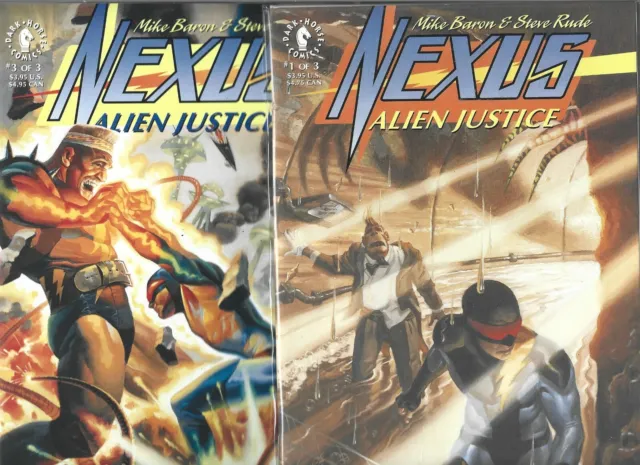 Nexus Alien Justice Near Set / Lot Of 2 - #1 #3 (Nm-) Dark Horse Comics