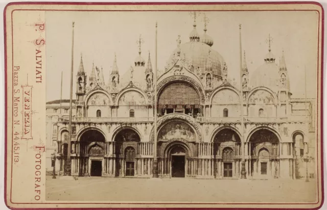 Venedig Wohl Markusplatz Italien Foto P.Salviati PL17c2n21 Vintage Albumin