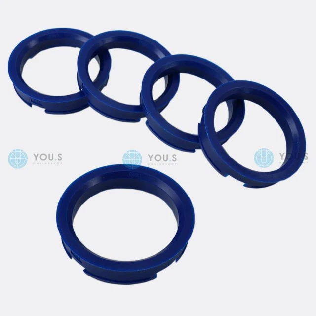 4X Bagues De Centrage 72,5-66,6 Plastique Noir - Fabriqué En Allemagne Pour Un Montage Parfait