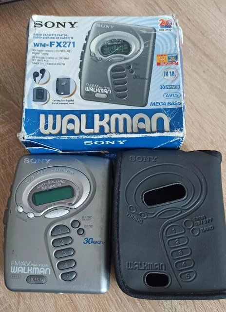 LECTEUR DE CASSETTE portable vintage Sony Walkman WM-FX271 radio AMFM