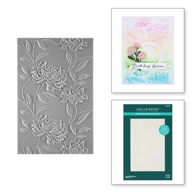 Spellbinders 3D Embossing Folder 5.5"X8.5" - Beautiful Blooms