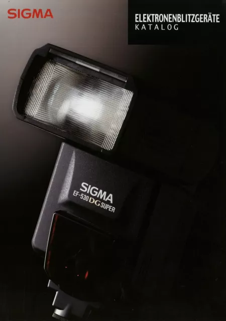 Flashes electrónicos Sigma folleto 2008 9/08 EF 530 DG Super ST EM 1 catálogo
