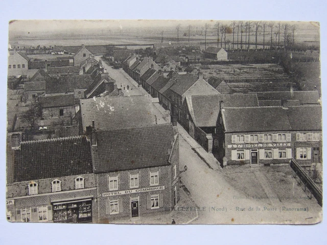 08I11 Cpa 59 - Ancienne Carte Postale Bollezeele - Panorama Rue De La Poste