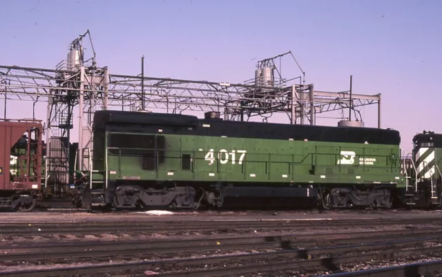 Railroad Slide - Burlington Northern #4017 Locomotive 1983 Denver Colorado BN