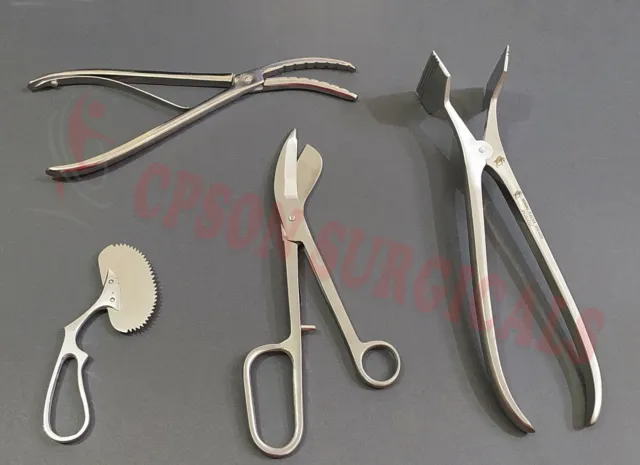 Veterinary Plaster Cutter & Spreader Set 5pcs Surgical Instrument SS
