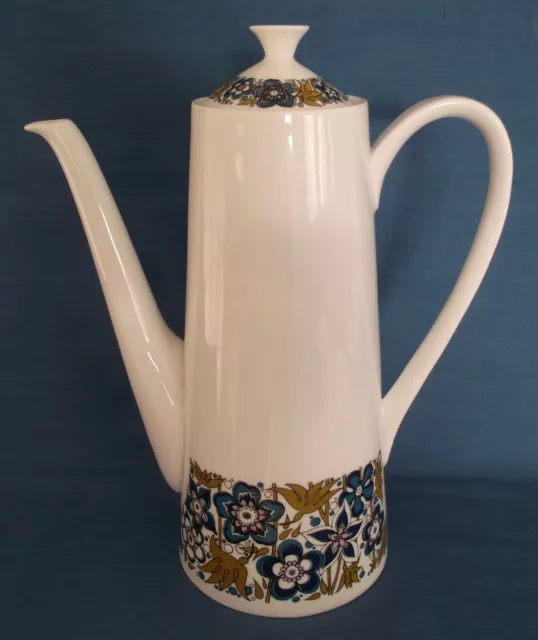 Vintage Royal Tuscan Nocturne Coffee Pot 2 Pint Fine Bone China Made In England