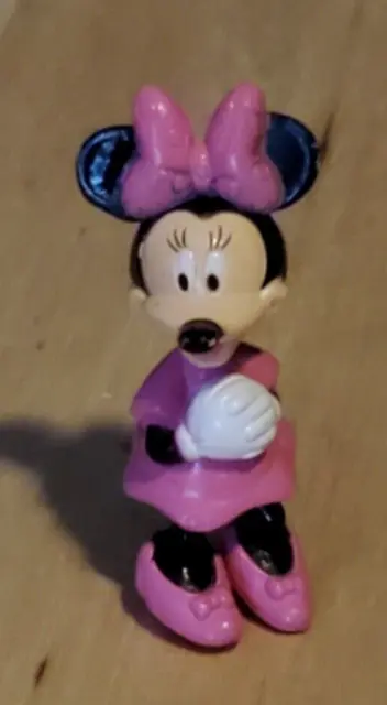 Disney Minnie Mouse MINI Toy Figure/Cake Topper/Collectible Approx. 2"