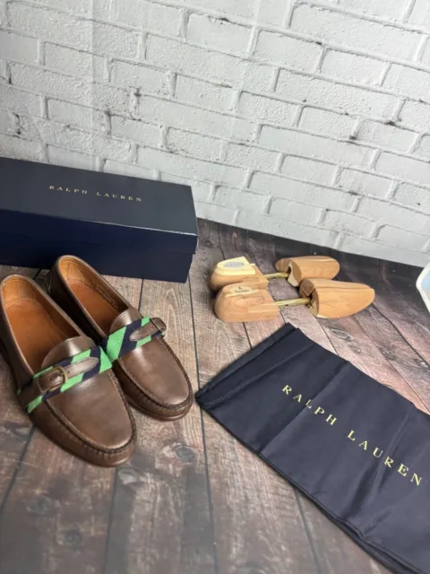Polo Ralph Lauren x Crockett & Jones loafer cordovan shoes 10E USA Made