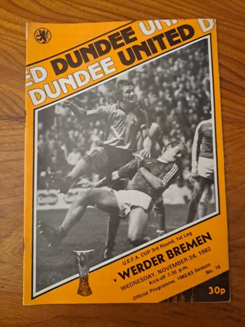 Dundee United V Werder Bremen UEFA Cup November 1984