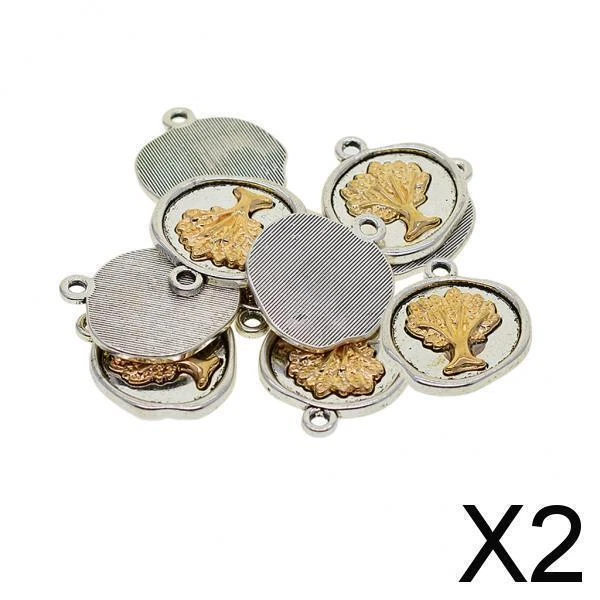 2X 10 Stück DIY Antik Charms Anhänger Schmuck Der Baum Des Lebens 24x21mm