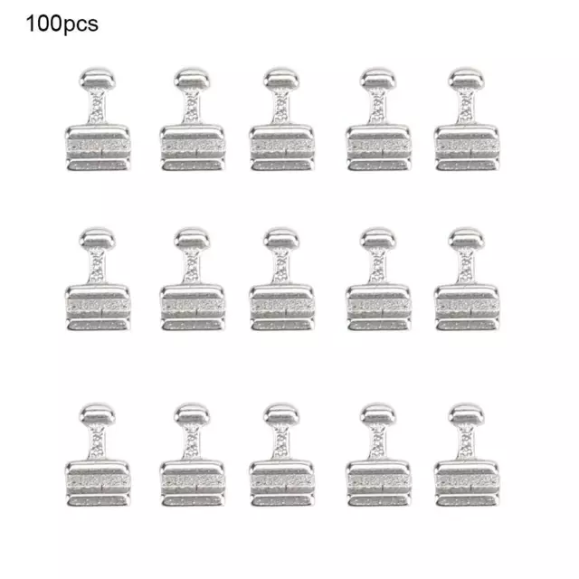 100Pc Stainless Steel Dental Orthodontic Crimpable Hook Short Type For Arch Wire