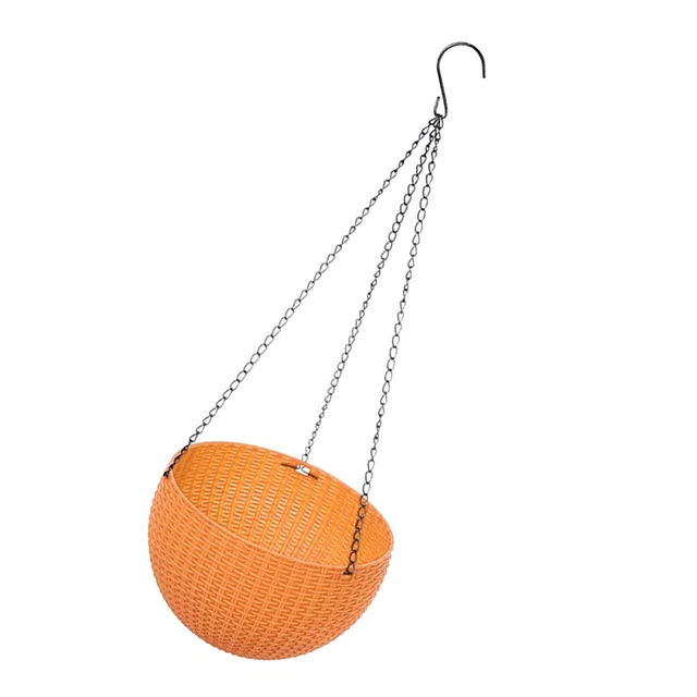 Kunststoff Blumentopf Hängen Korb Balkon Garten Pflanze Pflanzer Kette Gold